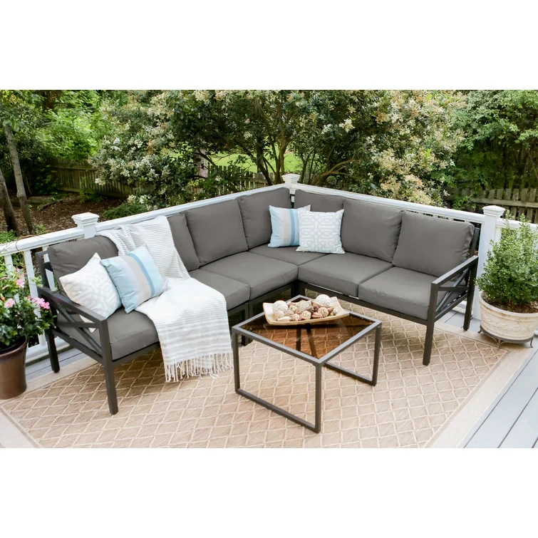 Carte 5 Piece Sofa Seating Group with Cushions