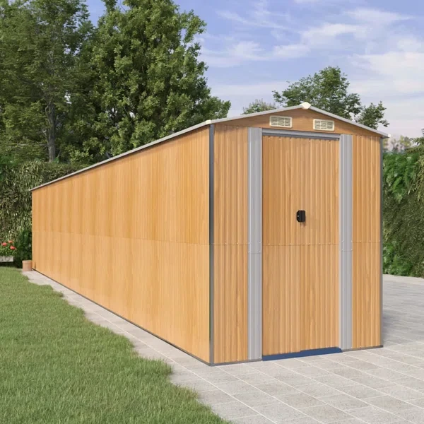 6 ft. W x 33 ft. D Metal Garage Shed