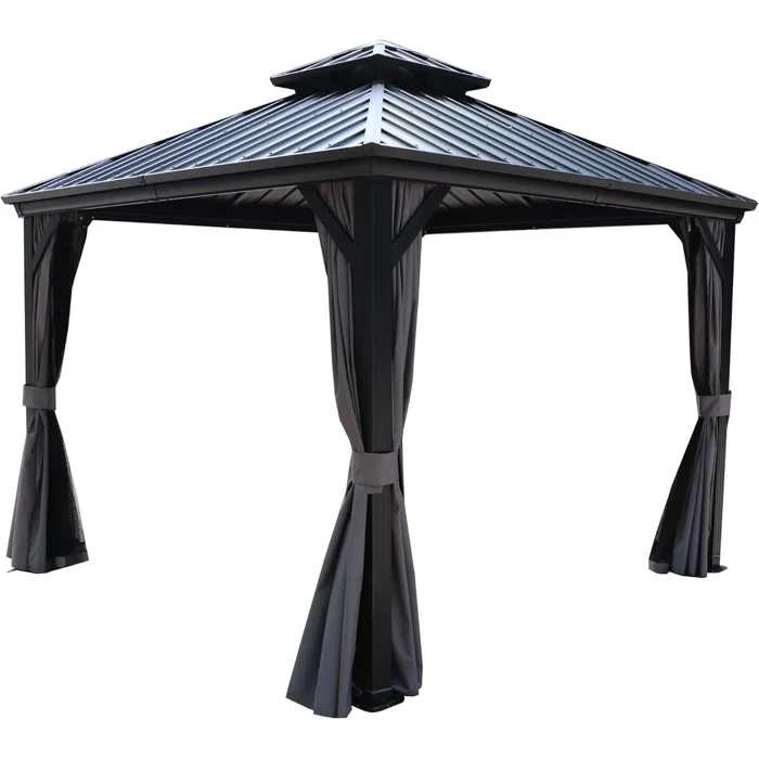 Aluminum Patio Gazebo 96" H x 107" W x 96" D