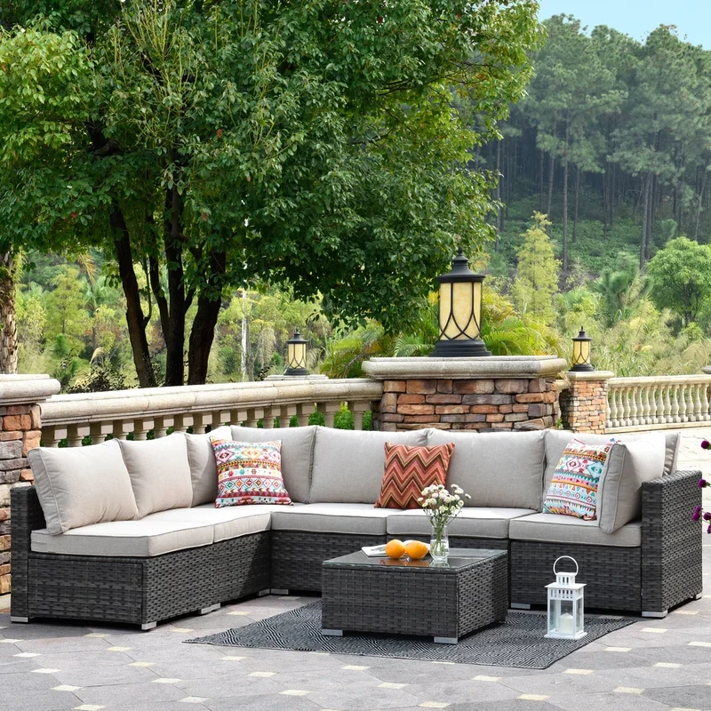 Aliva Rattan Sectional Seating Group