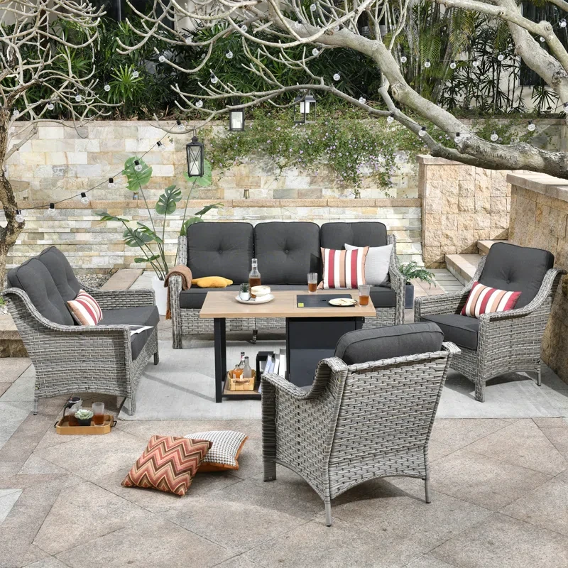 Kremmling 7 - Person Outdoor Seating Group with Cushions