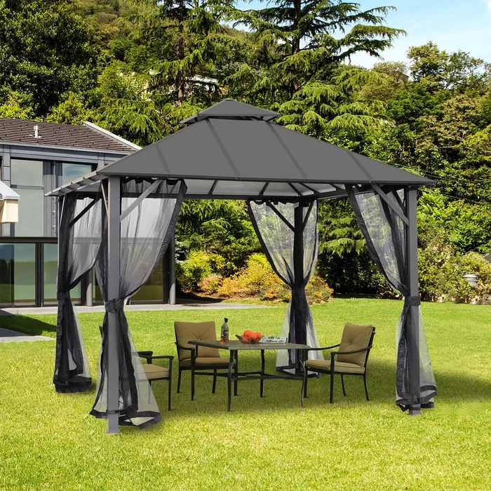 10 Ft. W x 10 Ft. D Metal Patio Gazebo