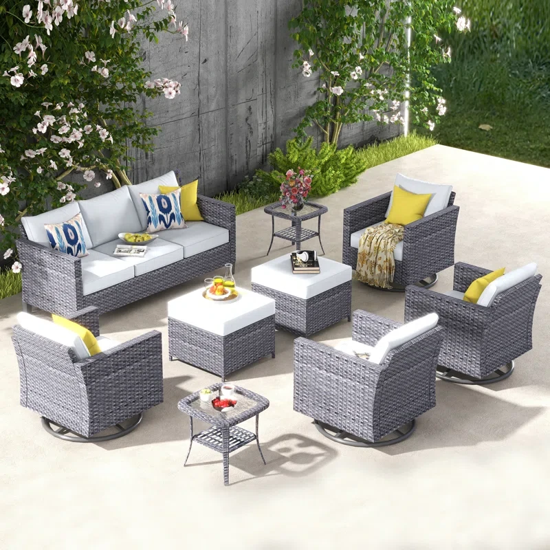 Cushion Color 7 - Person Outdoor Seating Group with Cushions