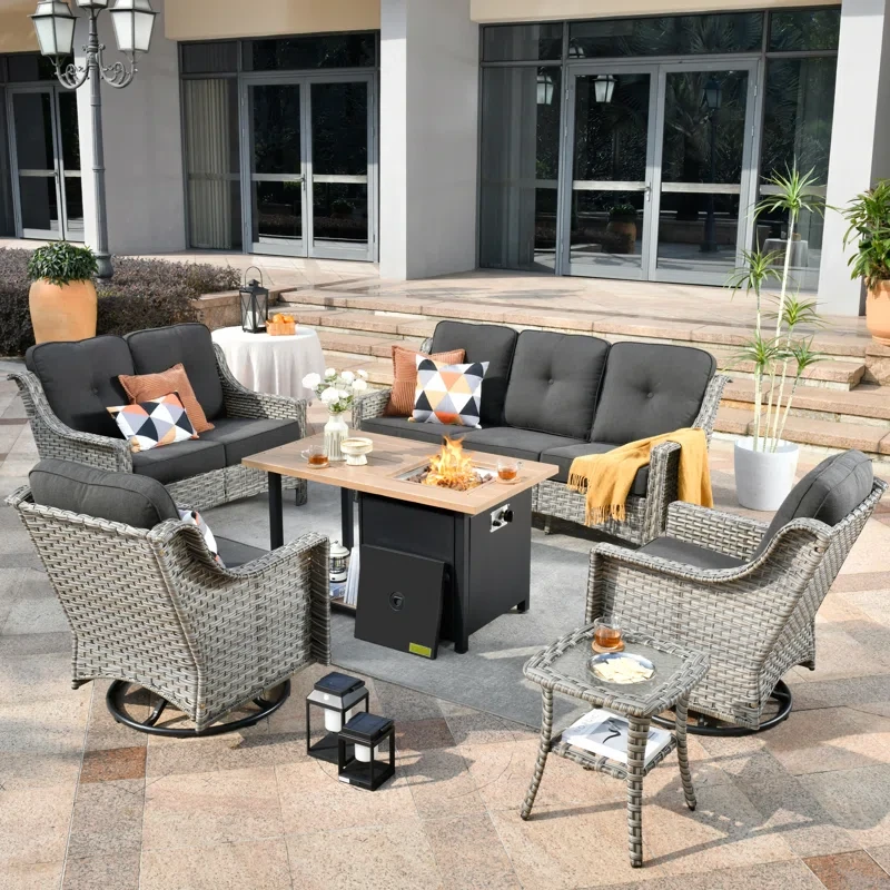 Daliya 7 - Person Outdoor Seating Group with Cushions