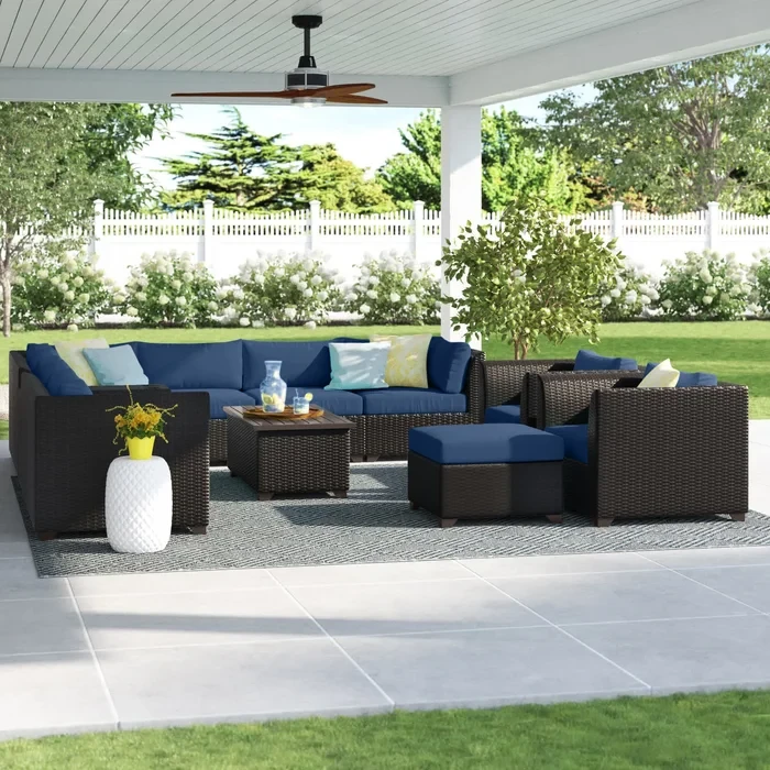 Anastase 9 - Person Outdoor Seating Group with Cushions