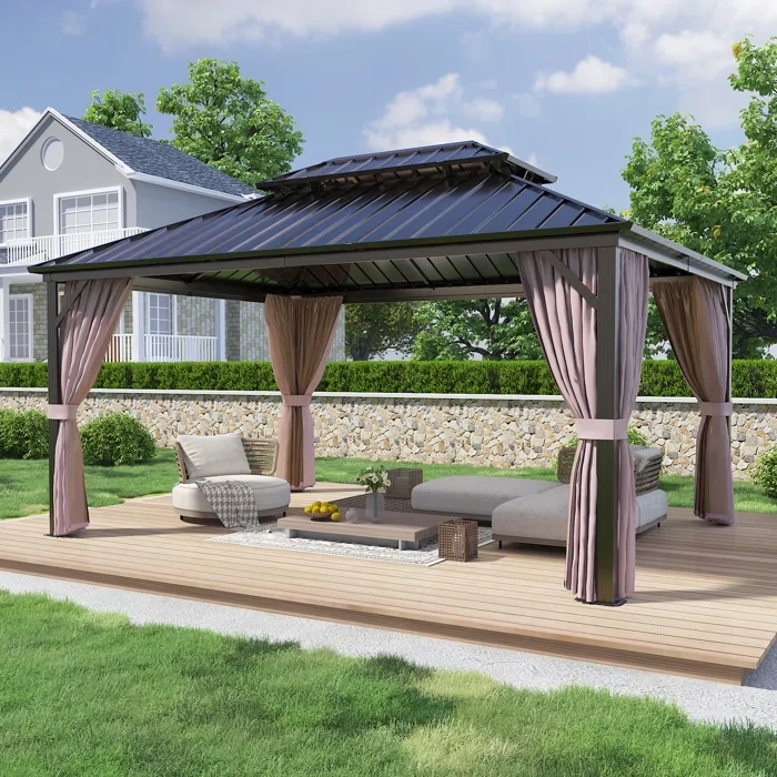 Steel Patio Gazebo 16 ft x 12 ft