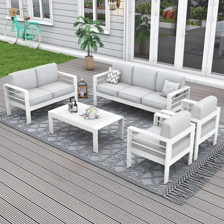 Bivon 5 Piece Sofa Seating Group with Cushions