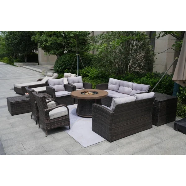 Areefa 11 - Person Outdoor Seating Group with Cushions