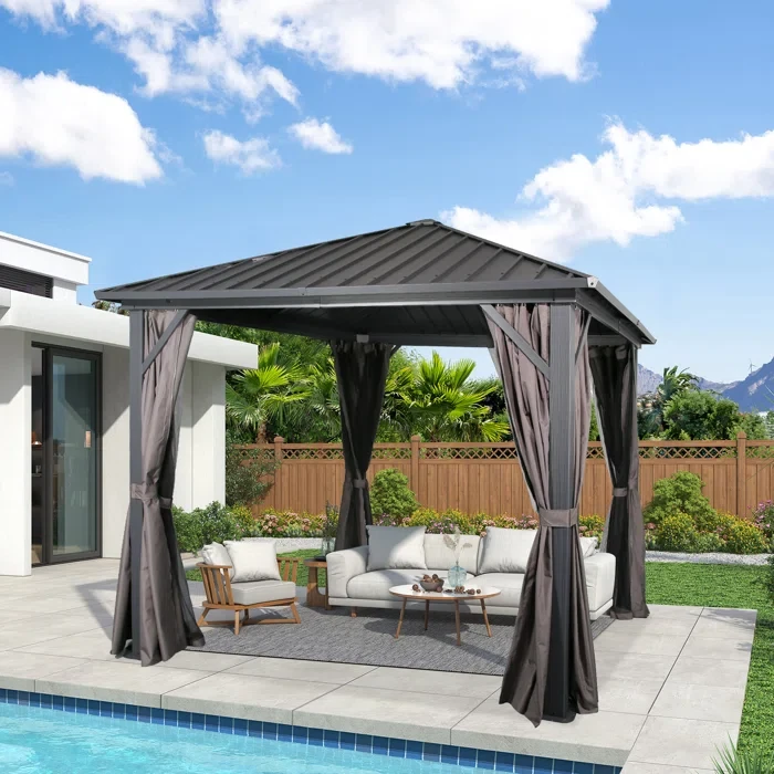 Hardtop 10 Ft. W x 10 Ft. D Aluminum Patio Gazebo