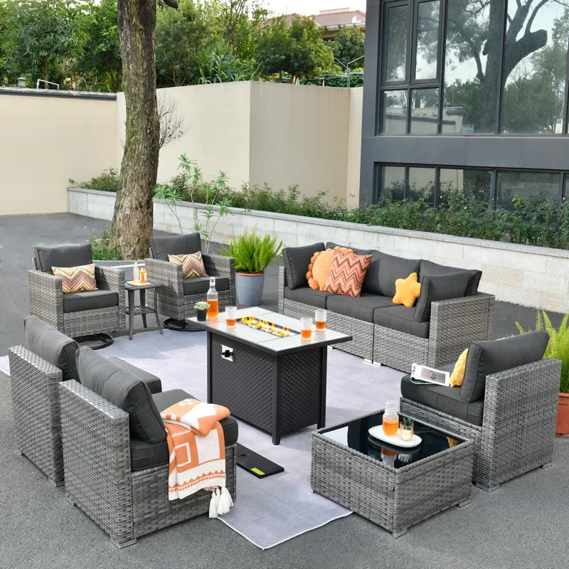 Cenhelm 9 - Person Outdoor Seating Group with Cushions