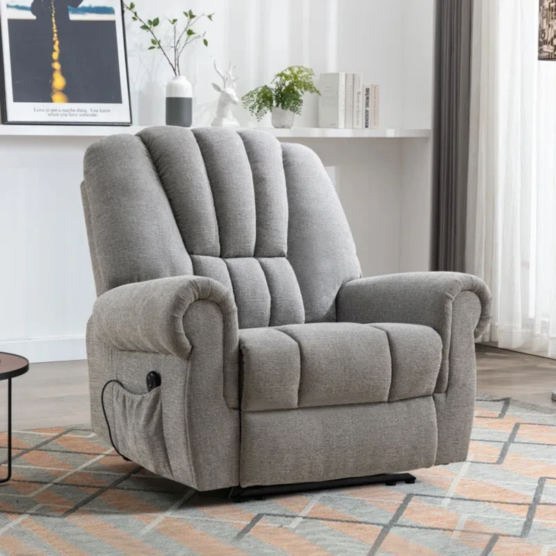 42.5'' Wide Modern Soft Chenille Upholstered Power Recliner Chair With Remote Control