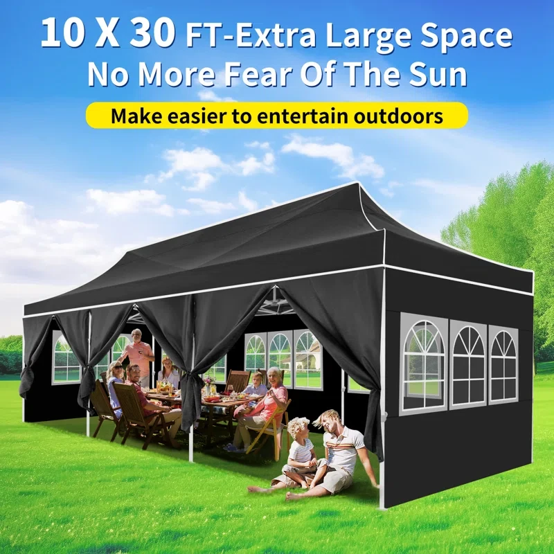 10 Ft. W x 30 Ft. D Metal Party Tent