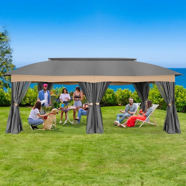 19.5 Ft. W x 12 Ft. D Metal Patio Gazebo