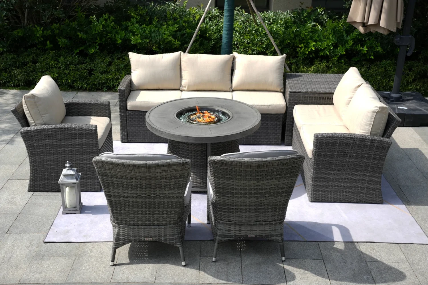 Areefa 8 - Person Outdoor Seating Group with Cushions