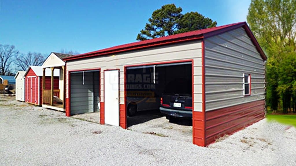 Metal Garages 24'x31' Two Car Garage