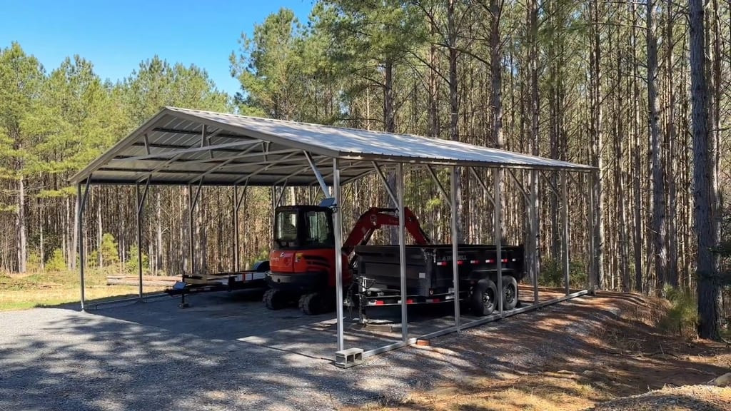 Metal Garage 30'x30' Triple Wide Carport