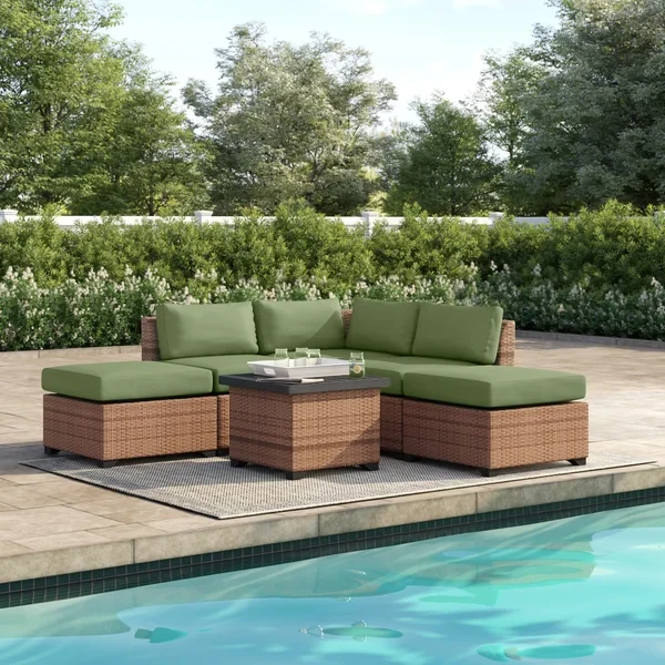 Ambroselli 2 - Person Outdoor Seating Group with Cushions