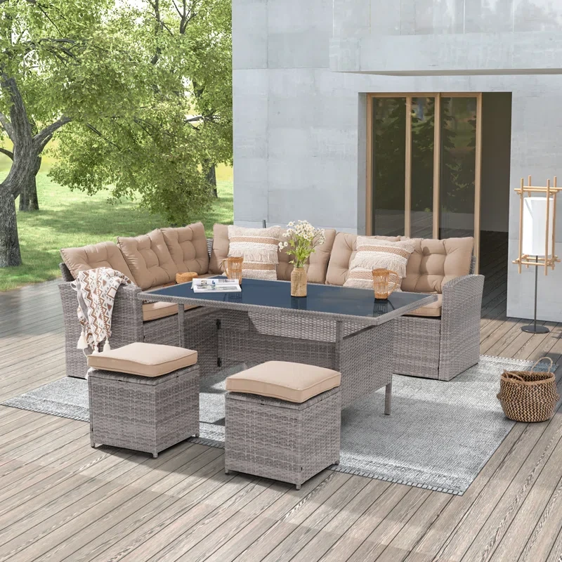 Atilus 5 - Person Outdoor Seating Group with Cushions