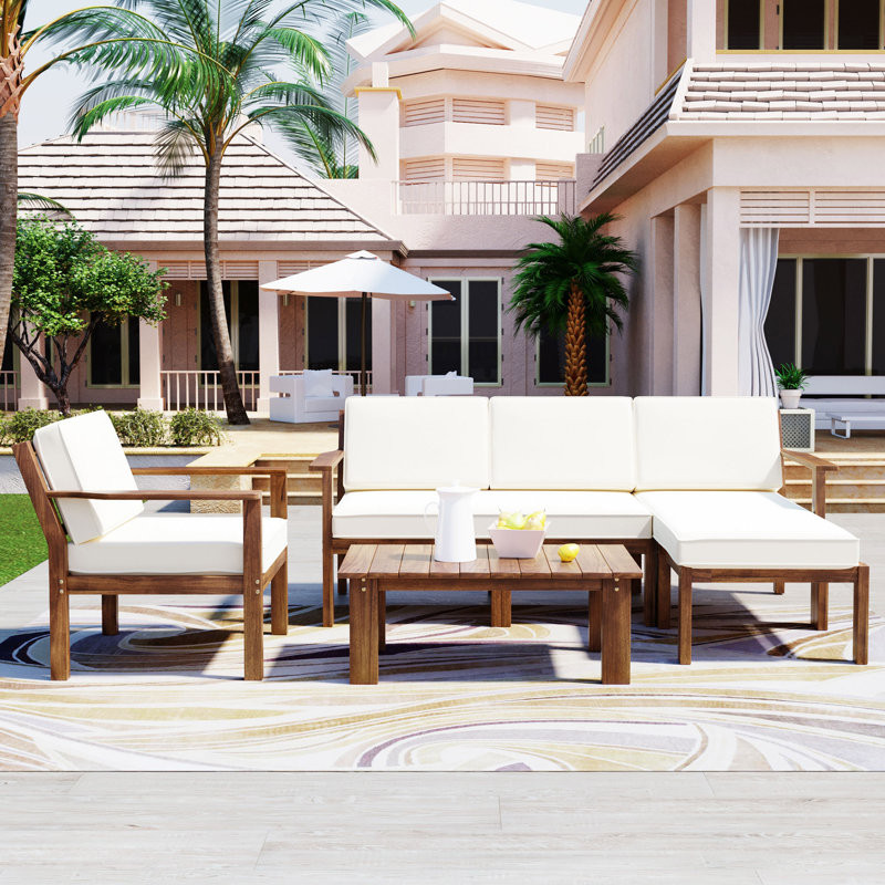 Multi-Person Sofa Set With A Small Table, Suitable For Gardens