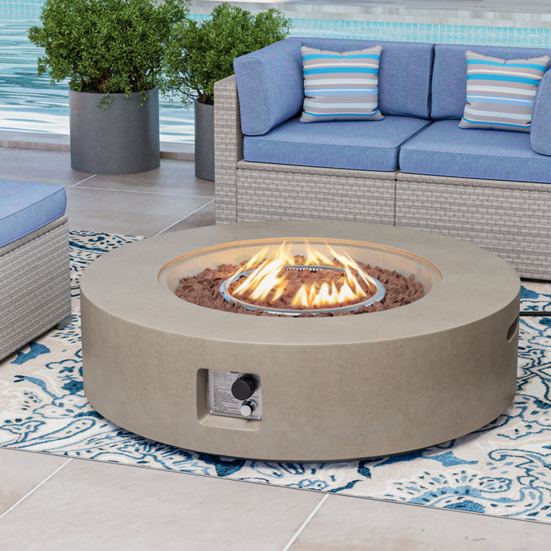 Borgia Concrete Propane Fire Pit Table