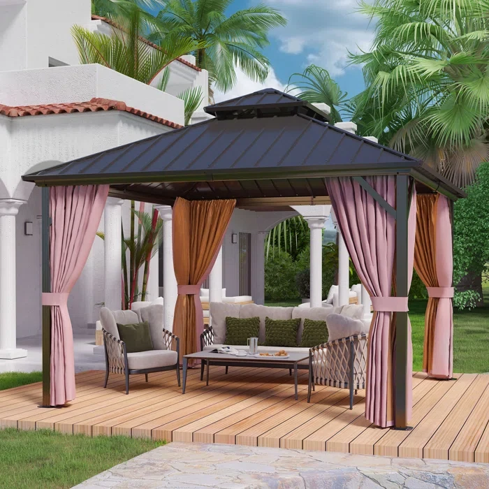 12 Ft. W x 12 Ft. D Steel Patio Gazebo