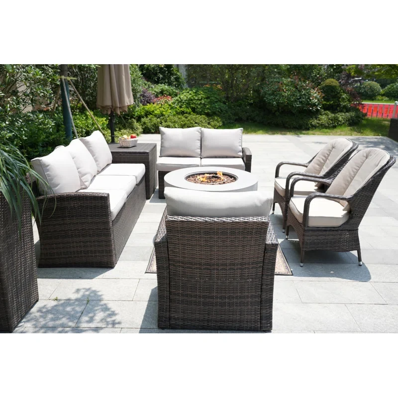 Algird Outdoor Seating Group with Cushions