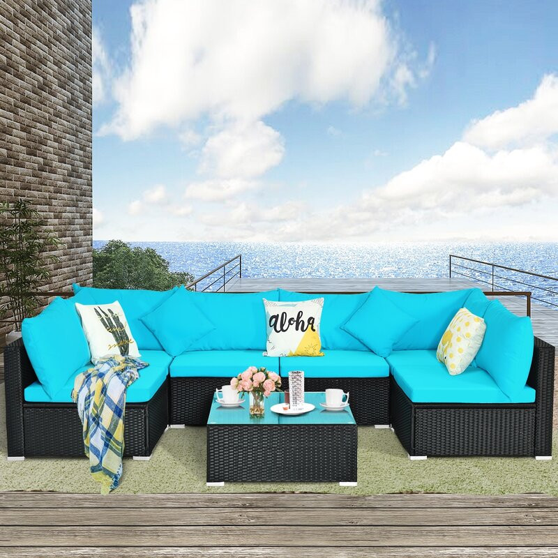 6 - Person Outdoor Seating Group with Cushions