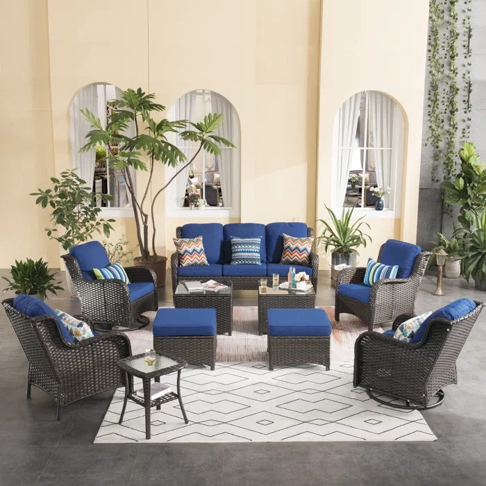 Guillen 7 - Person Outdoor Seating Group with Cushions