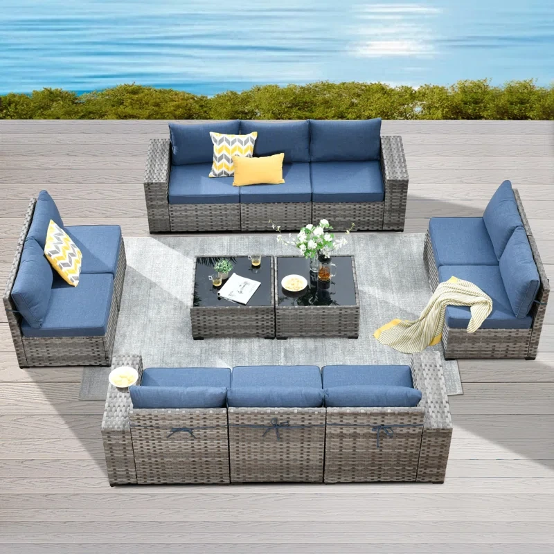 Demaurie 10 - Person Outdoor Seating Group with Cushions