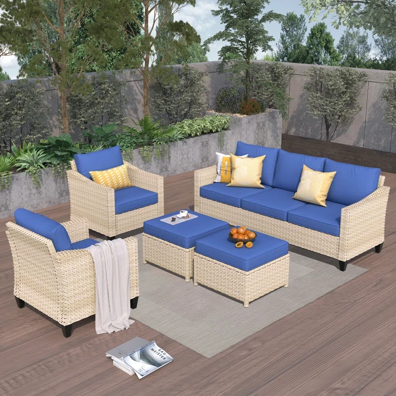 Gurfateh 7 - Person Outdoor Seating Group with Cushions