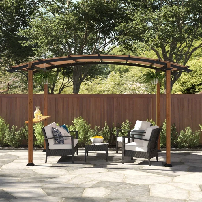 Sunjoy 8.5 ft. x 13 ft. Steel Arched Pergola