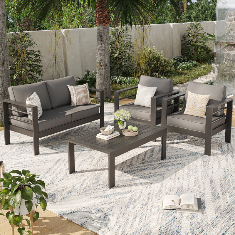 4 - Person Outdoor Seating Group with Cushions