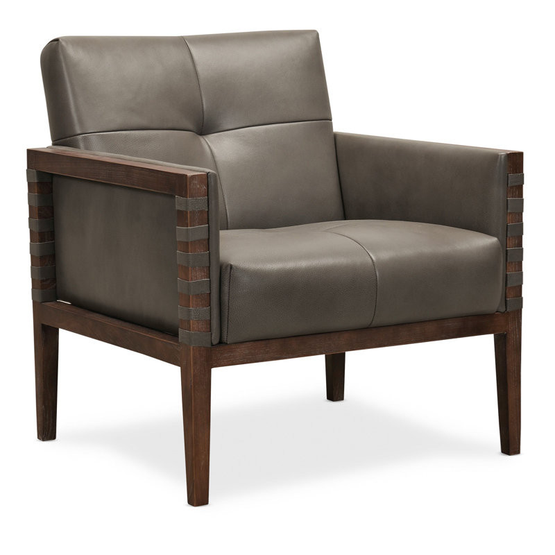 Jeovany 31'' Wide Genuine Leather Top Grain Leather Club Chair