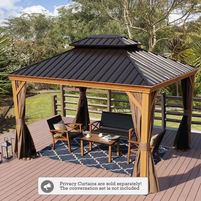 12 Ft. W x 10 FT. D Aluminum Patio Gazebo