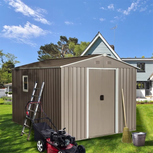 119.28" D x 74.76" H Metal Vertical Storage Shed