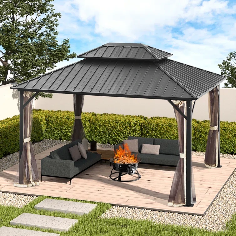 12 Ft. W x 10 Ft. D Aluminum Patio Gazebo