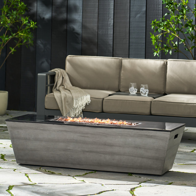 Orchard Street 15.25" H Concrete Propane Outdoor Fireplace