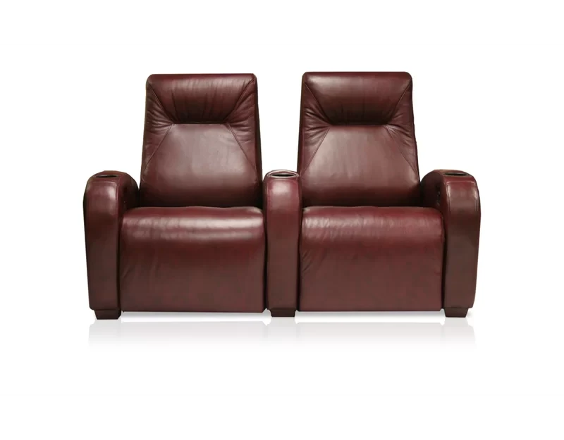 Signature Series Upholstered Home Theater Seating with Cup Holder Type Motorized