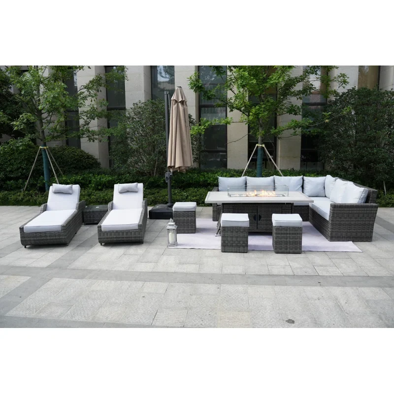 Alseepa 11 - Person Outdoor Seating Group with Cushions