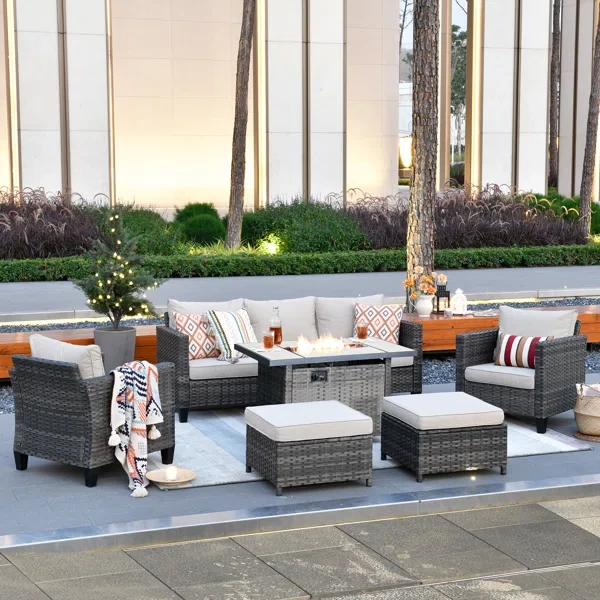 Amerissa 5 - Person Outdoor Seating Group with Cushions