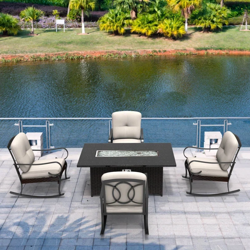 Amairany 4 - Person Outdoor Seating Group with Cushions