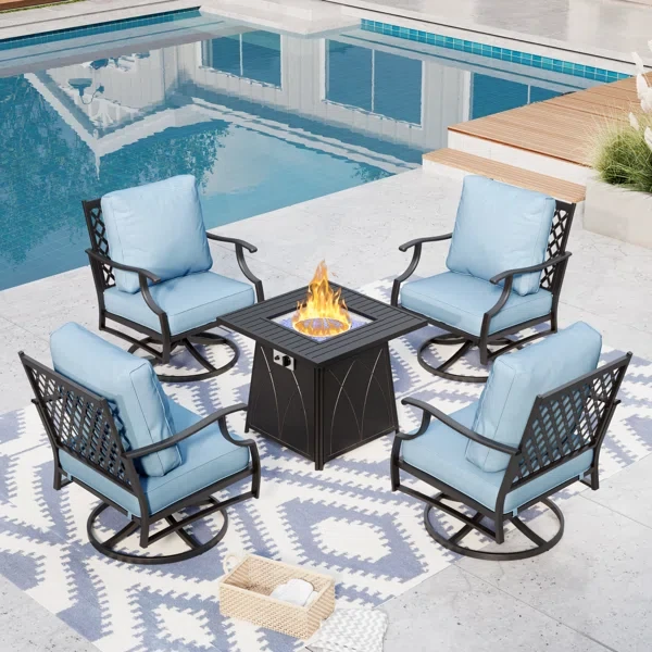 Guillen 2 - Person Outdoor Seating Group with Cushions