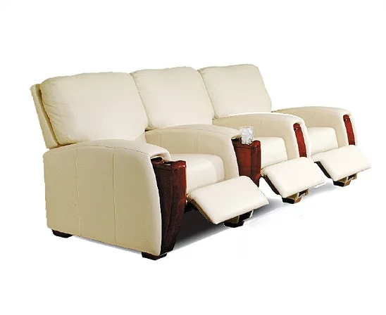 Celebrity Leather Home Theater Seating with Cup Holder