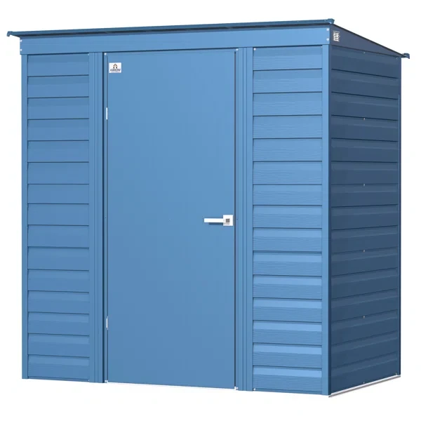 6 ft. W x 4 ft. D Steel Horizontal Storage Shed