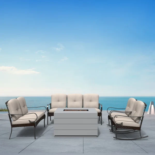 Amairany 7 - Person Outdoor Seating Group with Cushions