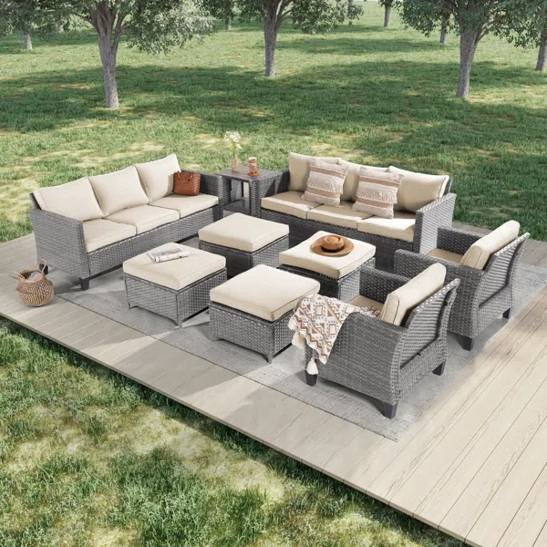 Asharee 8 - Person Outdoor Seating Group with Cushions