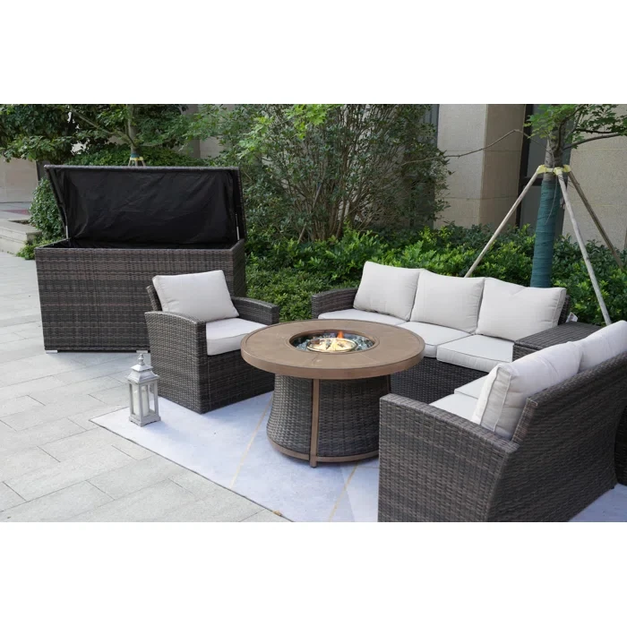 Areefa 6 - Person Outdoor Seating Group with Cushions