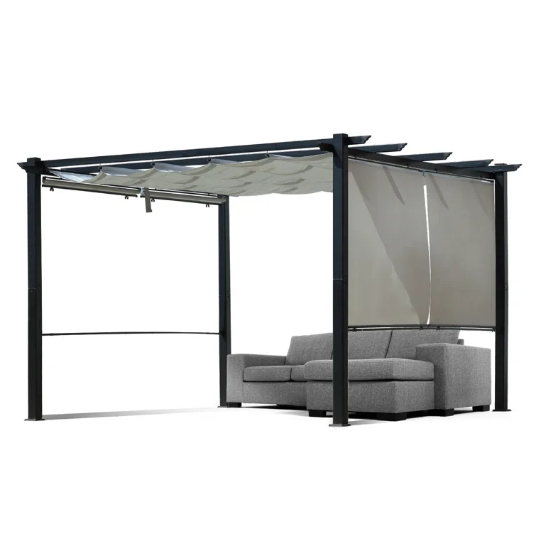 10 ft. W x 13 ft. D Aluminum Pergola with Canopy