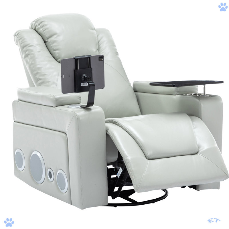 Power Recliner Individual Seat Home Theater Recliner With Surround Sound,Cup Holder,Removable Tray Table,Hidden Arm Storage For Living Room