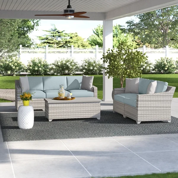 Ambroselli 5 - Person Outdoor Seating Group with Cushions